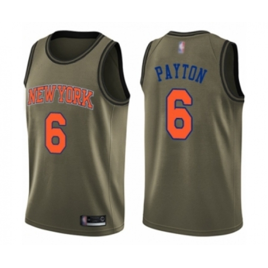 Youth New York Knicks #6 Elfrid Payton Swingman Green Salute to Service Basketball Jersey - Ujersey