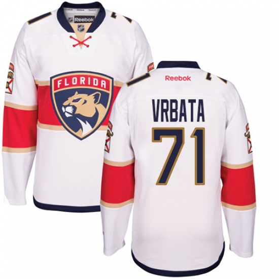 Youth Reebok Florida Panthers #71 Radim Vrbata Authentic White Away NHL Jersey - Ujersey