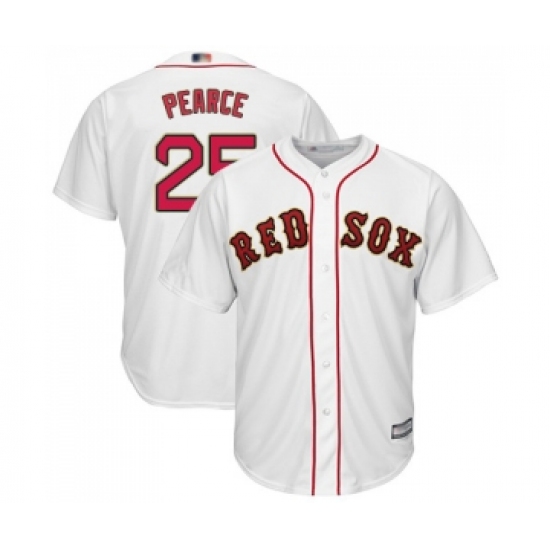 Youth Boston Red Sox #25 Steve Pearce Authentic White 2019 Gold Program Cool Base Baseball Jersey - Ujersey