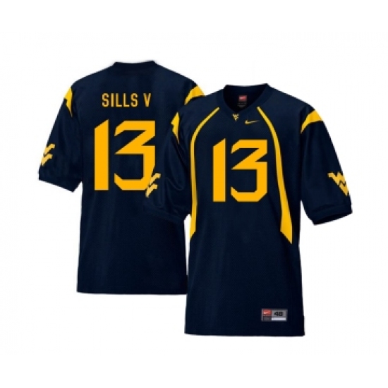 West Virginia Mountaineers 13 David Sills V Navy College Football Jersey - Ujersey
