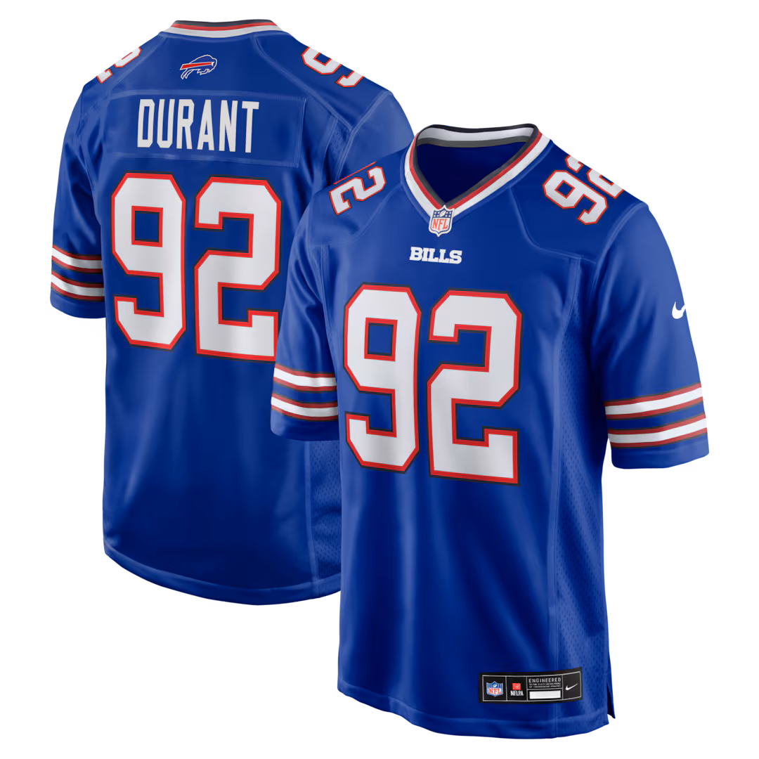 Men's Buffalo Bills Zane Durant Nike Royal Team Game Jersey