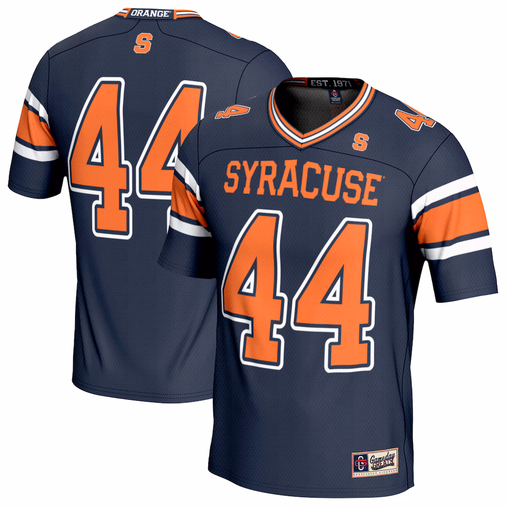 Unisex GameDay Greats Navy #44 Syracuse Orange Lightweight Collegiate Football Fashion Jersey