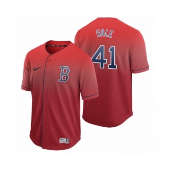 Youth Boston Red Sox #41 Chris Sale Red Fade Nike Jersey