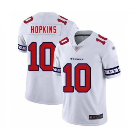 Men's Houston Texans #10 DeAndre Hopkins White Team Logo Fashion Limited Football Jersey - Ujersey