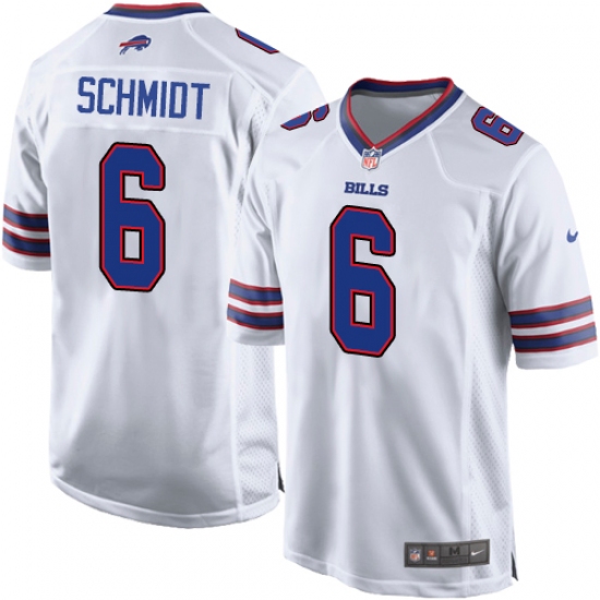 Men's Nike Buffalo Bills #6 Colton Schmidt Game White NFL Jersey - Ujersey