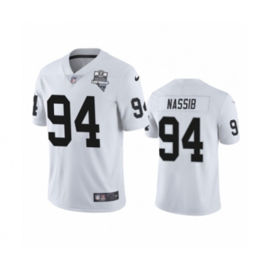 Women's Oakland Raiders #94 Carl Nassib White 2020 Inaugural Season Vapor Limited Jersey