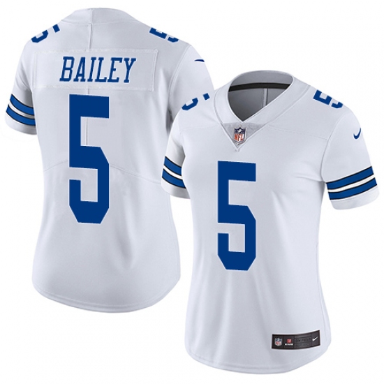 Women's Nike Dallas Cowboys #5 Dan Bailey White Vapor Untouchable Limited Player NFL Jersey - Ujersey