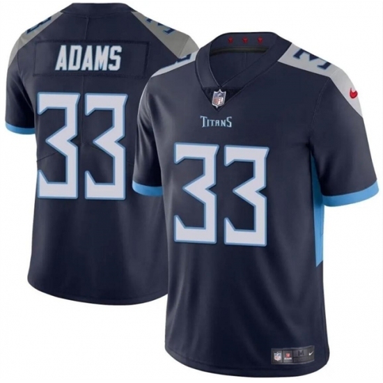 Youth Tennessee Titans #33 Jamel Adams Navy Vapor Limited Stitched Football Jersey - Ujersey