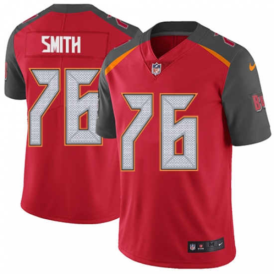 Men's Nike Tampa Bay Buccaneers #76 Donovan Smith Red Team Color Vapor Untouchable Limited Player NFL Jersey - Ujersey