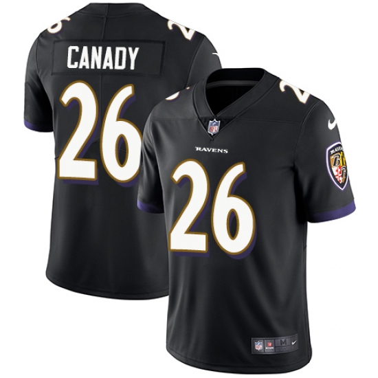 Youth Nike Baltimore Ravens #26 Maurice Canady Black Alternate Vapor Untouchable Limited Player NFL Jersey - Ujersey