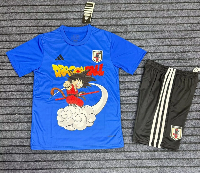 Japan Soccer Jersey Dragon Ball Special Edition Kids Kit Jersey+Shorts 2025 - Ujersey NHL
