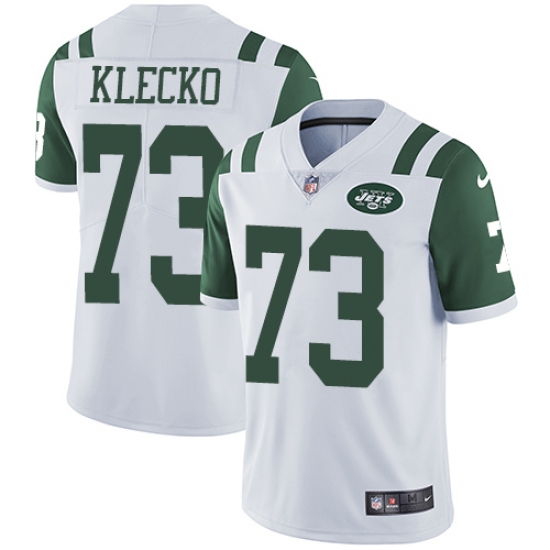 Men's Nike New York Jets #73 Joe Klecko White Vapor Untouchable Limited Player NFL Jersey - Ujersey