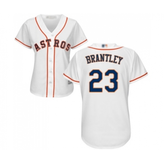Women's Houston Astros #23 Michael Brantley Authentic White Home Cool Base Baseball Jersey - Ujersey