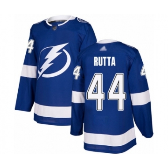 Men's Tampa Bay Lightning #44 Jan Rutta Authentic Royal Blue Home Hockey Jersey - Ujersey