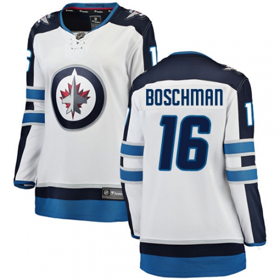 Women's Winnipeg Jets #16 Laurie Boschman Fanatics Branded White Away Breakaway NHL Jersey - Ujersey