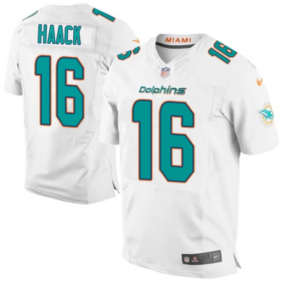Men's Nike Miami Dolphins #16 Matt Haack Elite White NFL Jersey - Ujersey