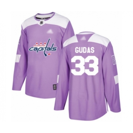 Men's Washington Capitals #33 Radko Gudas Authentic Purple Fights Cancer Practice Hockey Jersey - Ujersey