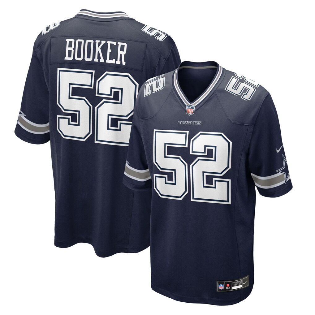Men's Dallas Cowboys Tyler Booker Nike Navy Team Game Jersey