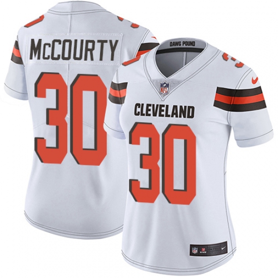 Women's Nike Cleveland Browns #30 Jason McCourty White Vapor Untouchable Limited Player NFL Jersey - Ujersey