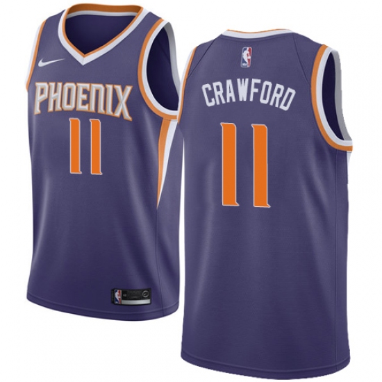 Men's Nike Phoenix Suns #11 Jamal Crawford Swingman Purple NBA Jersey - Icon Edition - Ujersey