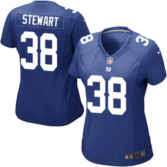Women's Nike New York Giants #38 Jonathan Stewart Game Royal Blue Team Color NFL Jersey - Ujersey