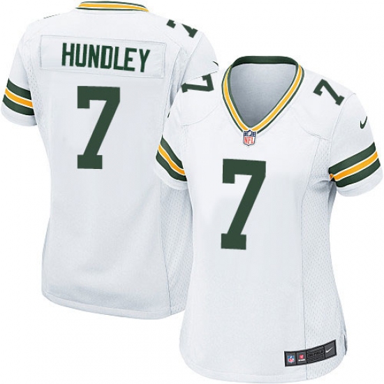 Women's Nike Green Bay Packers #7 Brett Hundley Game White NFL Jersey - Ujersey