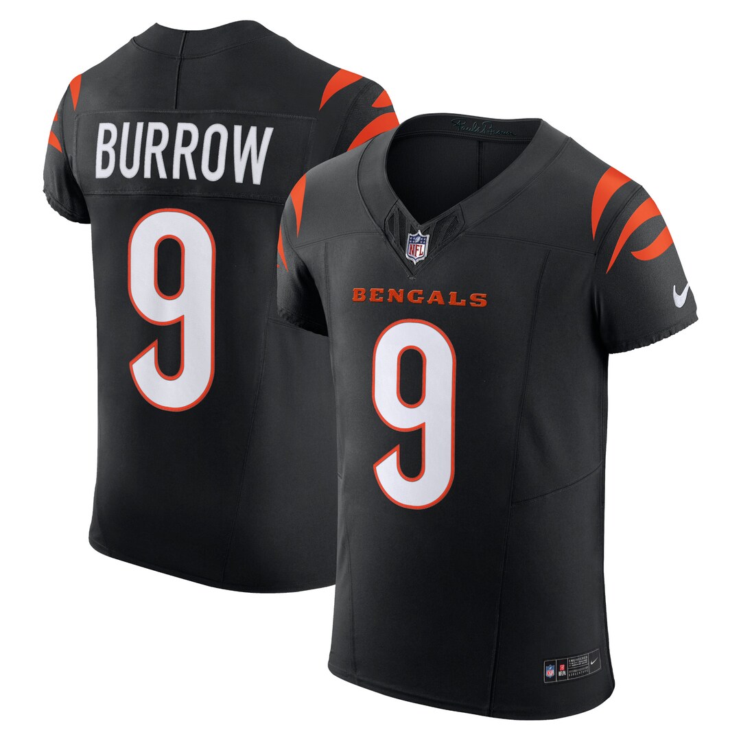 Men's Cincinnati Bengals Joe Burrow Nike Black Team Vapor F.U.S.E. Elite Jersey - SUjersey01