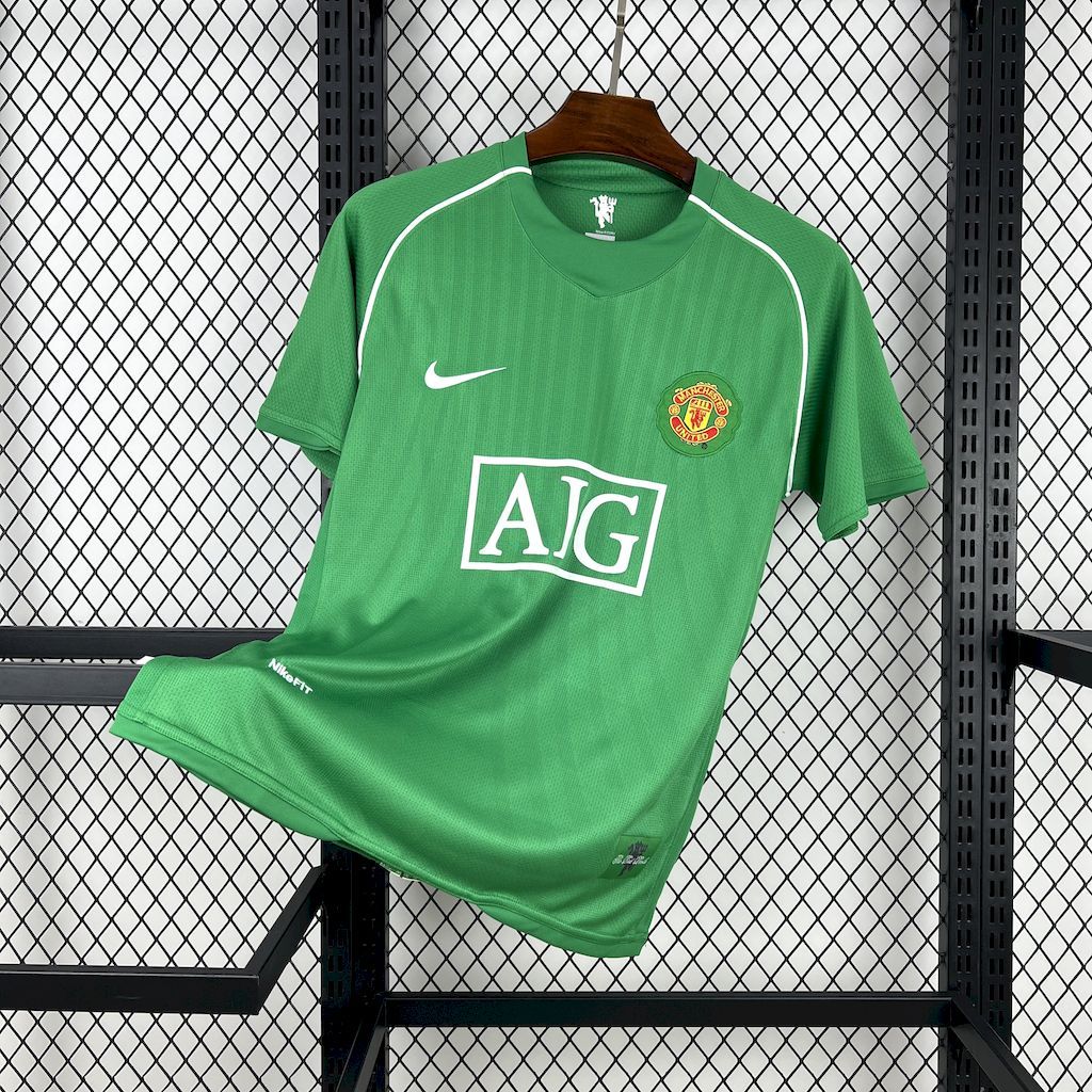 Manchester United Retro Green Goalkeeper Football Jersey Shirt 2007/08 - Ujersey NHL