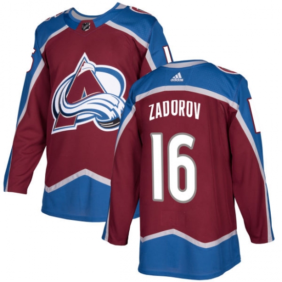 Youth Adidas Colorado Avalanche #16 Nikita Zadorov Authentic Burgundy Red Home NHL Jersey - Ujersey