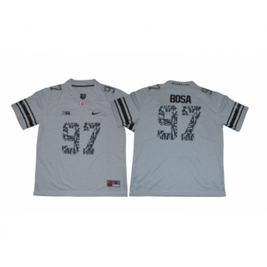 Ohio State Buckeyes 97 Joey Bosa Gray Shadow College Football Jersey - Ujersey