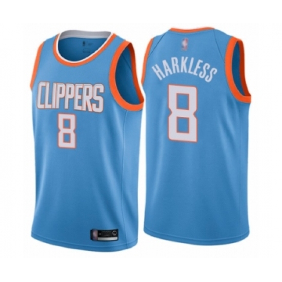 Women's Los Angeles Clippers #8 Moe Harkless Swingman Blue Basketball Jersey - City Edition
