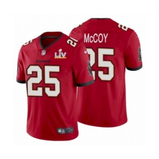 Men's Tampa Bay Buccaneers #25 LeSean McCoy Red 2021 Super Bowl LV Jersey - Ujersey