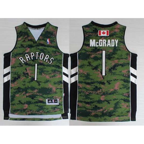 Men's Toronto Raptors #1 Tracy McGrady Revolution 30 Swingman Camo Jersey - Ujersey