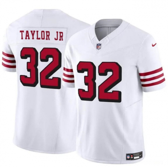 Men's San Francisco 49ers #32 Patrick Taylor Jr New White 2024 F.U.S.E. Vapor Untouchable Limited Stitched Football Jersey - Ujersey