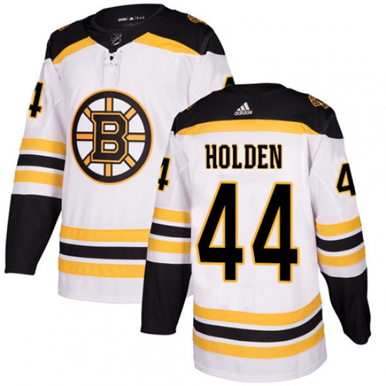 Men's Adidas Boston Bruins #44 Nick Holden Authentic White Away NHL Jersey - Ujersey
