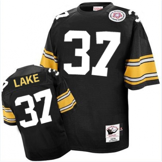 Mitchell And Ness Pittsburgh Steelers #37 Carnell Lake Black Team Color Authentic Throwback NFL Jersey - Ujersey