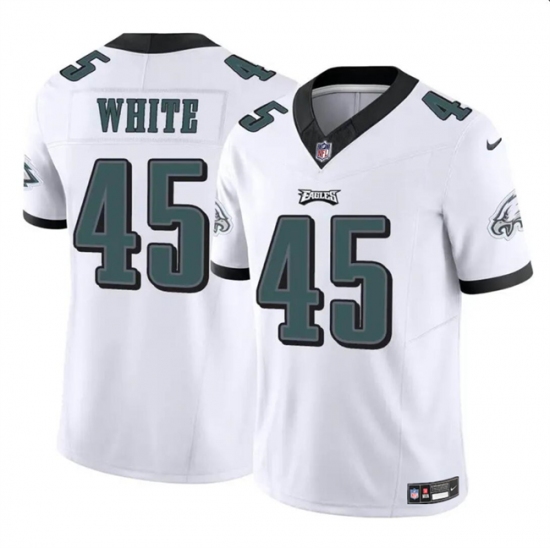 Men's Philadelphia Eagles #45 Devin White White 2023 F.U.S.E Vapor Untouchable Limited Football Stitched Jersey - Ujersey
