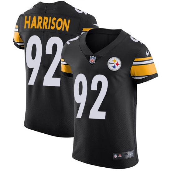 Men's Nike Pittsburgh Steelers #92 James Harrison Black Team Color Vapor Untouchable Elite Player NFL Jersey - Ujersey