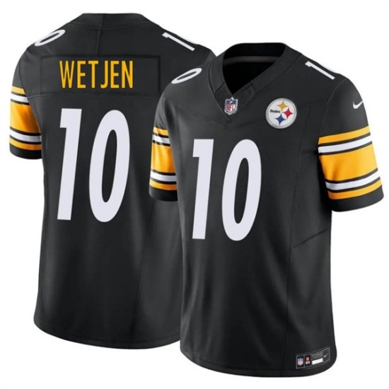 Men's Pittsburgh Steelers #10 Kaden Wetjen Black 2026 Draft F.U.S.E. Vapor Limited Football Stitched Jersey - Ujersey