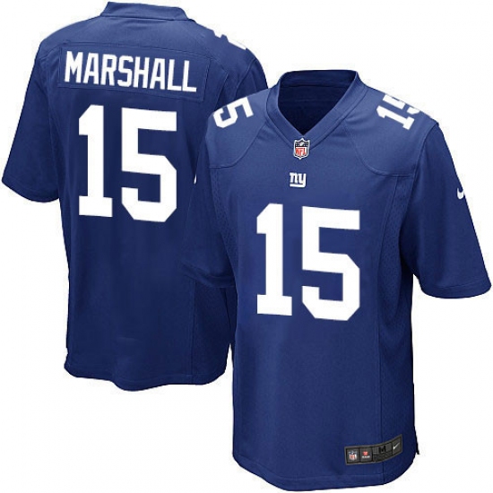 Men's Nike New York Giants #15 Brandon Marshall Game Royal Blue Team Color NFL Jersey - Ujersey