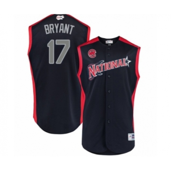 Men's Chicago Cubs #17 Kris Bryant Authentic Navy Blue National League 2019 Baseball All-Star Jersey - Ujersey