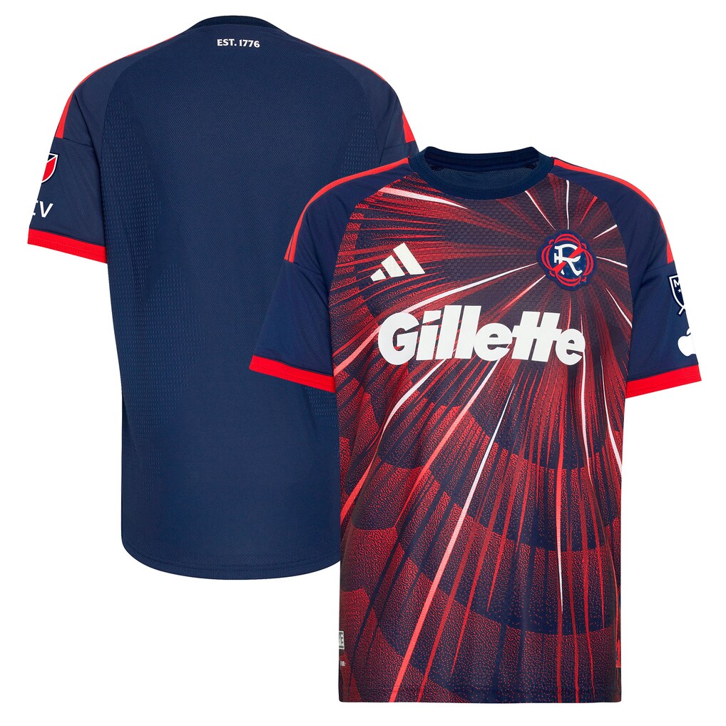 Men's New England Revolution adidas Blue 2026 Independence Day On-Field Authentic Patch Jersey - Ujersey