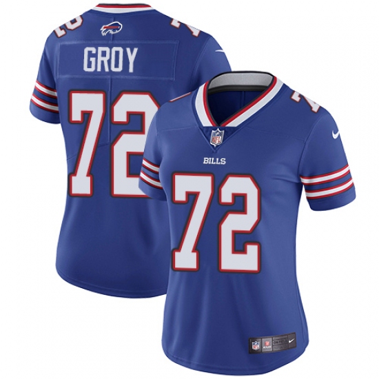 Women's Nike Buffalo Bills #72 Ryan Groy Royal Blue Team Color Vapor Untouchable Limited Player NFL Jersey - Ujersey