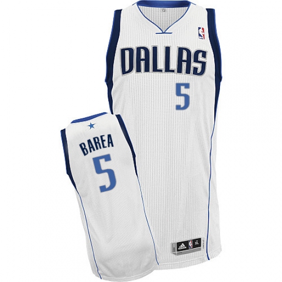 Men's Adidas Dallas Mavericks #5 Jose Juan Barea Authentic White Home NBA Jersey - Ujersey