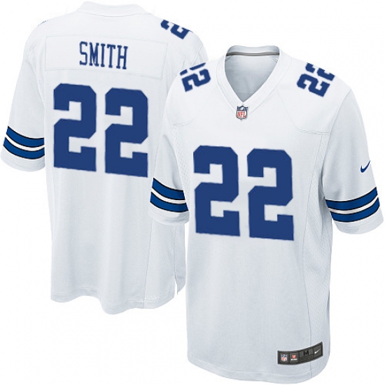 Men's Nike Dallas Cowboys #22 Emmitt Smith Game White NFL Jersey - Ujersey