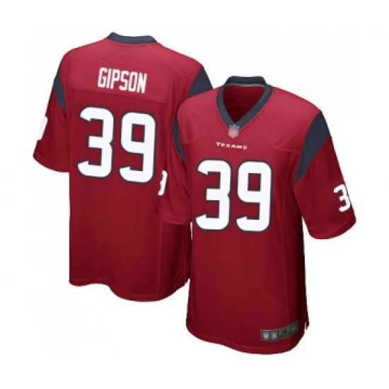 Men's Houston Texans #39 Tashaun Gipson Game Red Alternate Football Jersey - Ujersey