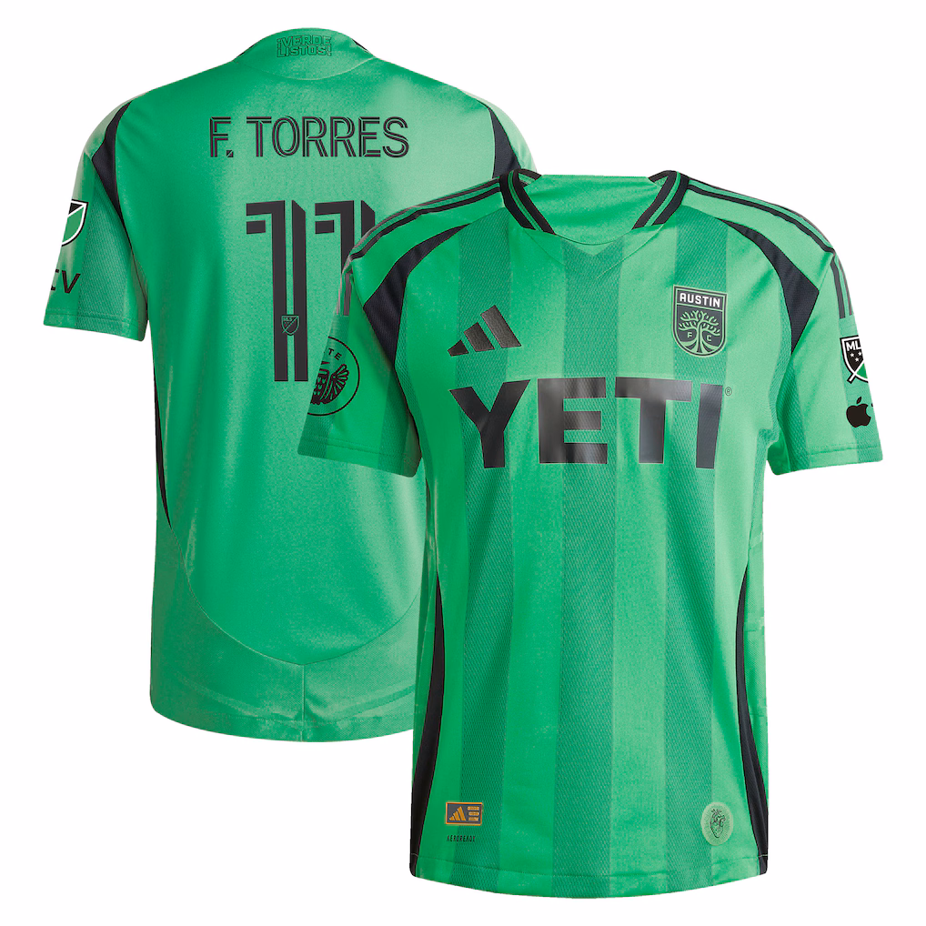 Men's Austin FC Facundo Torres adidas Green 2025 The Heartbeat On-Field Authentic Jersey