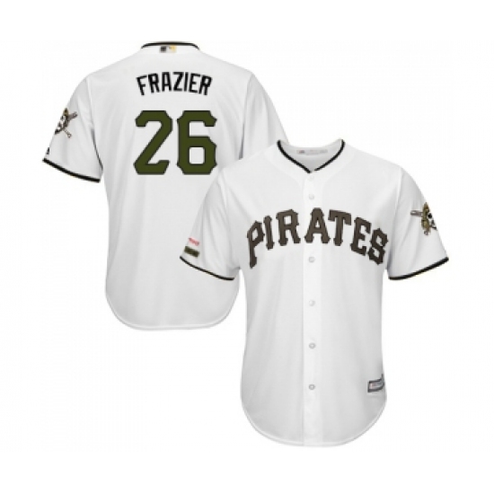Men's Pittsburgh Pirates #26 Adam Frazier Replica White Alternate Cool Base Baseball Jersey - Ujersey