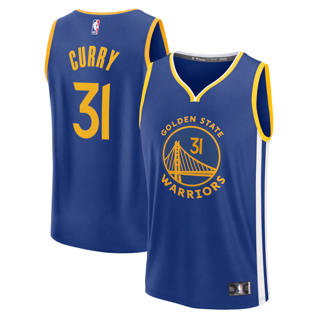 Men's Golden State Warriors Seth Curry Fanatics Blue Fast Break Replica Jersey - Icon Edition - Ujersey
