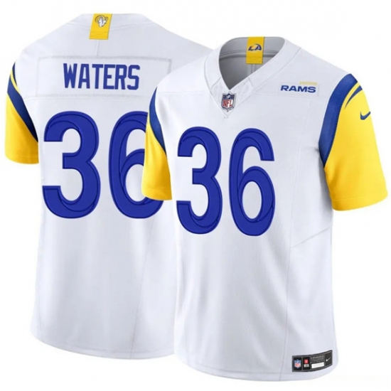 Men's Los Angeles Rams #36 Jordan Waters White 2024 F.U.S.E. Vapor Untouchable Football Stitched Jersey - Ujersey